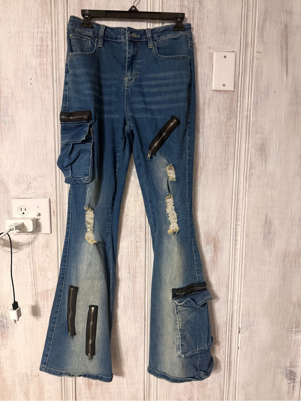 Women's Flare Cargo Jeans Size 9